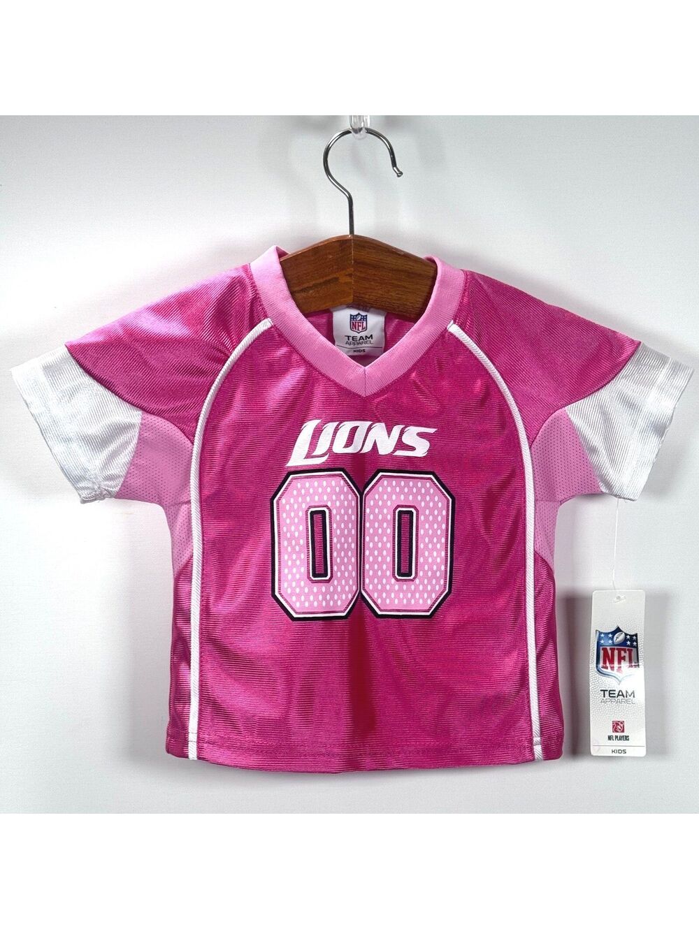 NWT Pink Detroit Lions Jersey - 18mo